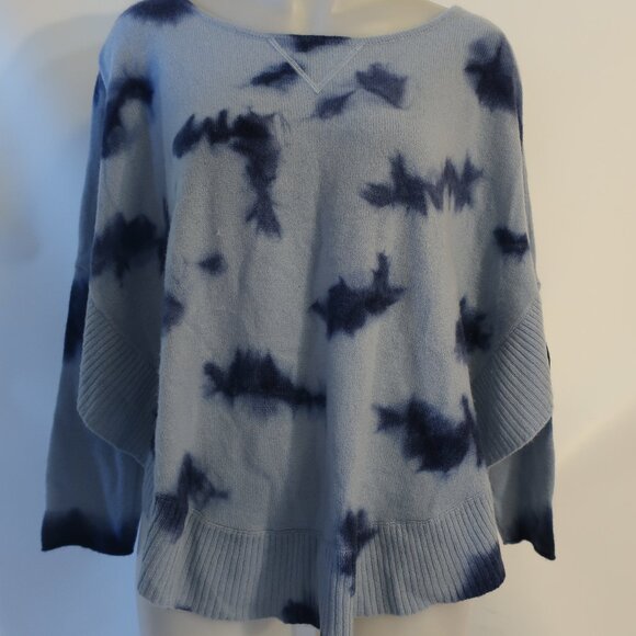 Women Shag Boutique Cashmere Blue Tie-Dye Sweater XL - Picture 2 of 6